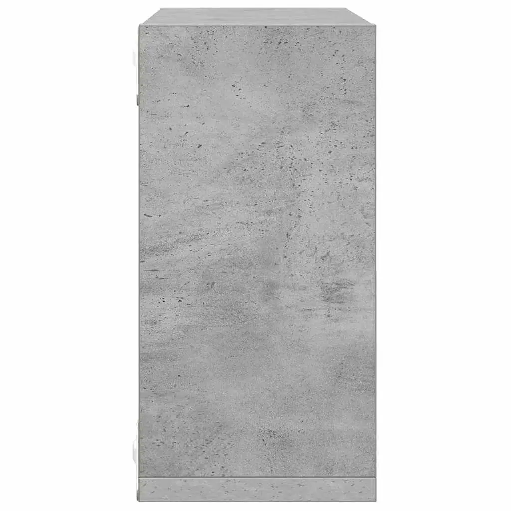 Wall Cube Shelves Floating Storage Display 2 Piece Grey
