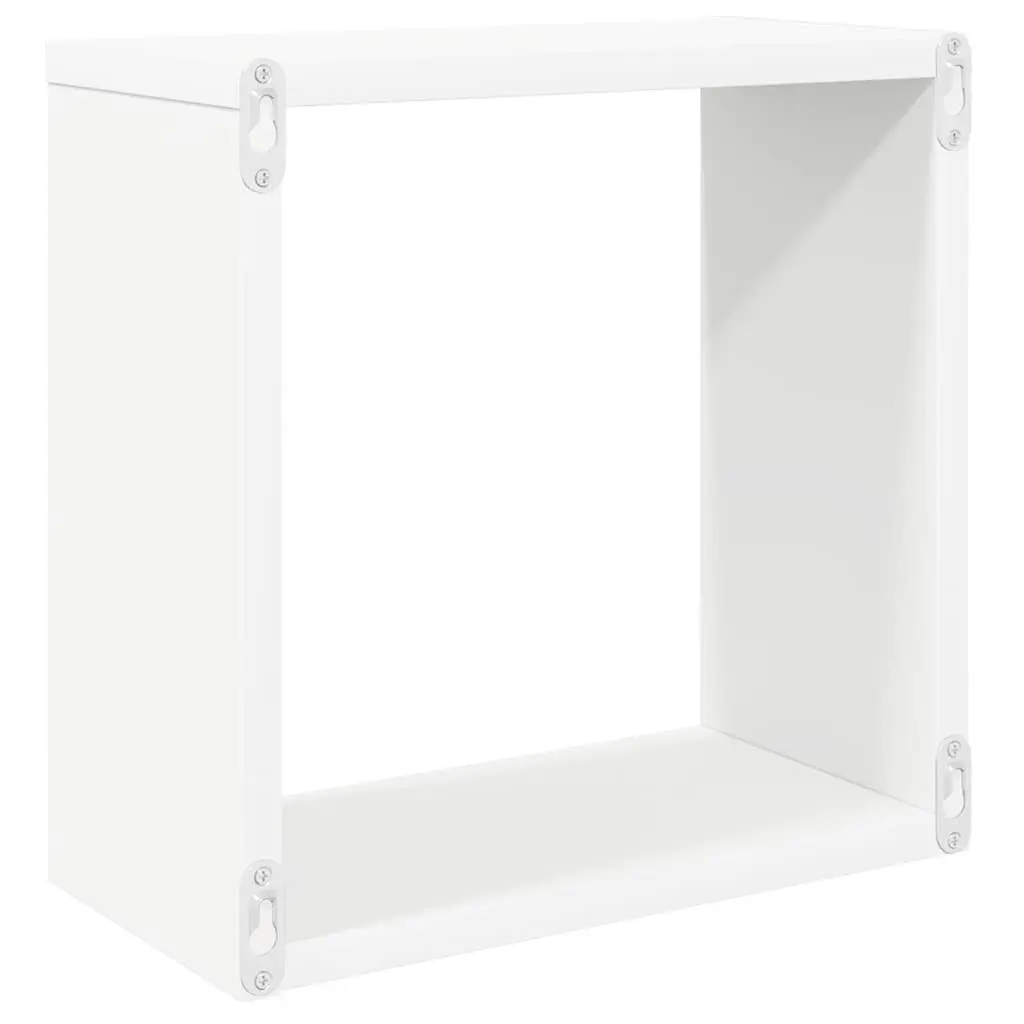 Wall Cube Shelves Set 4 Piece Floating Storage Organizer White Sonoma Oak