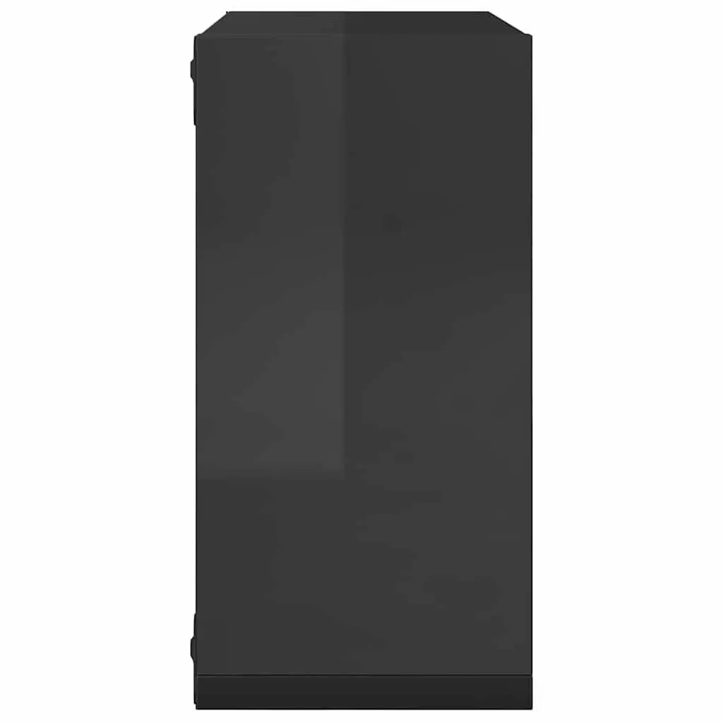 Wall Cube Shelves Floating Storage Display Organizer 2 Piece Grey