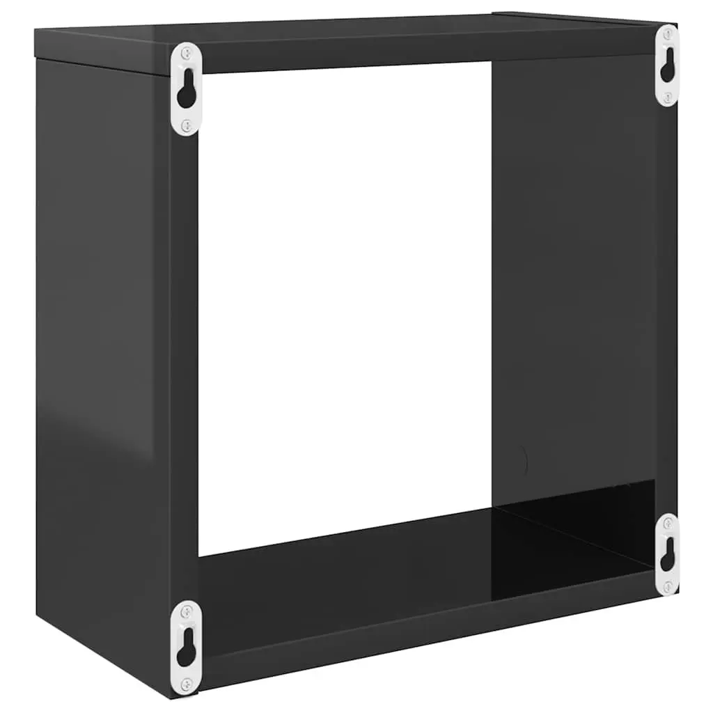 Wall Cube Shelves Floating Storage Display 6 Pieces Grey