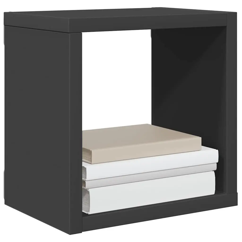 6 Piece Grey Floating Wall Shelves Storage Organiser Display Home