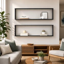 Grey Wall Cube Shelves Set for Efficient Storage