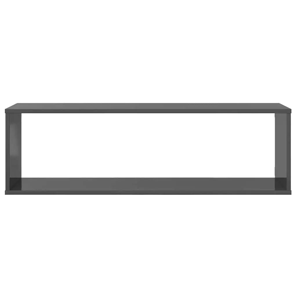 Wall Cube Shelves Grey 100x15x30 cm Display Storage Floating Shelving Unit 2 Piece