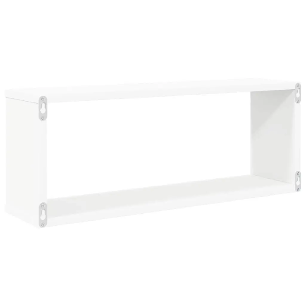Wall Cube Shelves 6 Piece Set White Storage Display Floating Shelving Unit