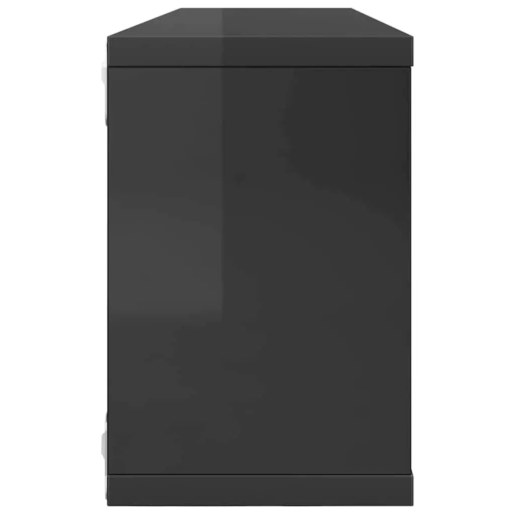 Wall Cube Shelves Grey Floating Shelving Set 6 Pieces