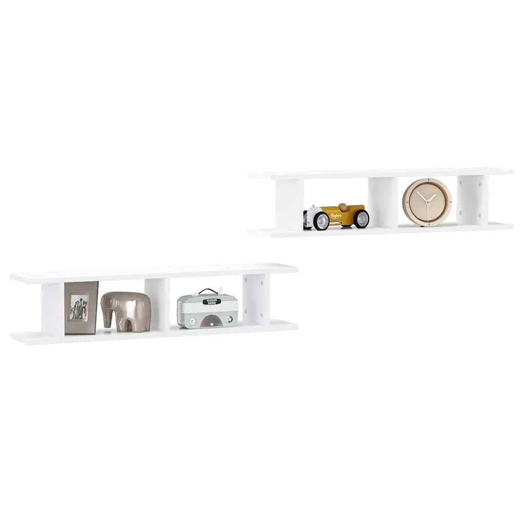 Floating Wall Shelf Sturdy 90x18x20cm White