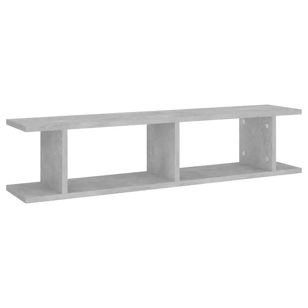 Wall Shelves Floating Display Cube Grey 2 Piece