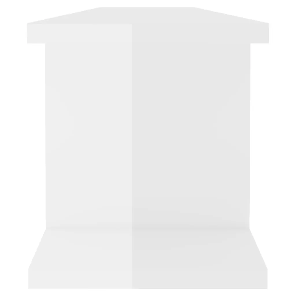 Wall Shelves High Gloss White Floating Cube Storage Display 90 x 18 x 20 cm 2 Piece