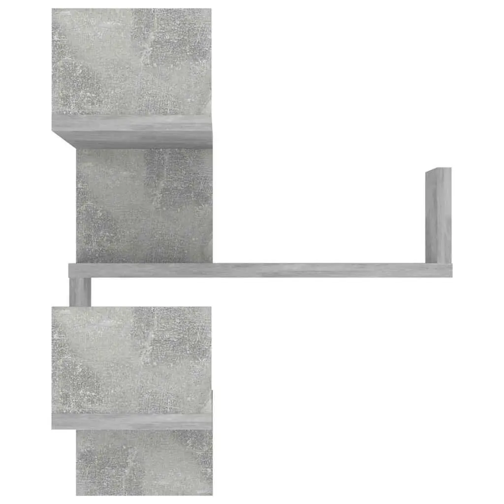 Wall Corner Shelves 2 Pieces Grey 40x40x50 cm Display Storage Bedroom Living
