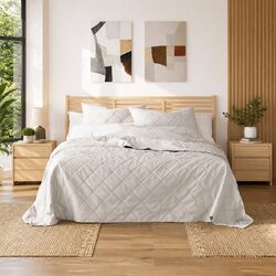 Brown Solid Pinewood Nightstand 40x31x50cm