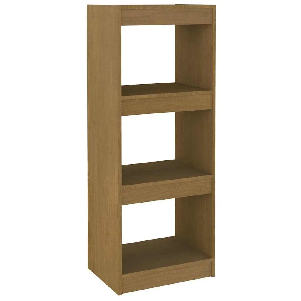 Book Cabinet Room Divider Storage Unit Brown Solid Pinewood 40x30x103.5cm