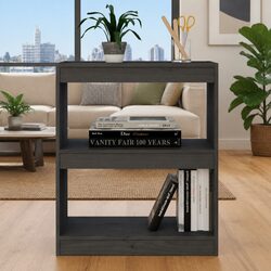 Solid Pine Wood Book Cabinet with Room Divider Functionality