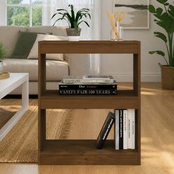 Room Divider and Book Cabinet in Honey Brown Pinewood