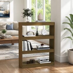 Room Divider Book Cabinet in Solid Pinewood