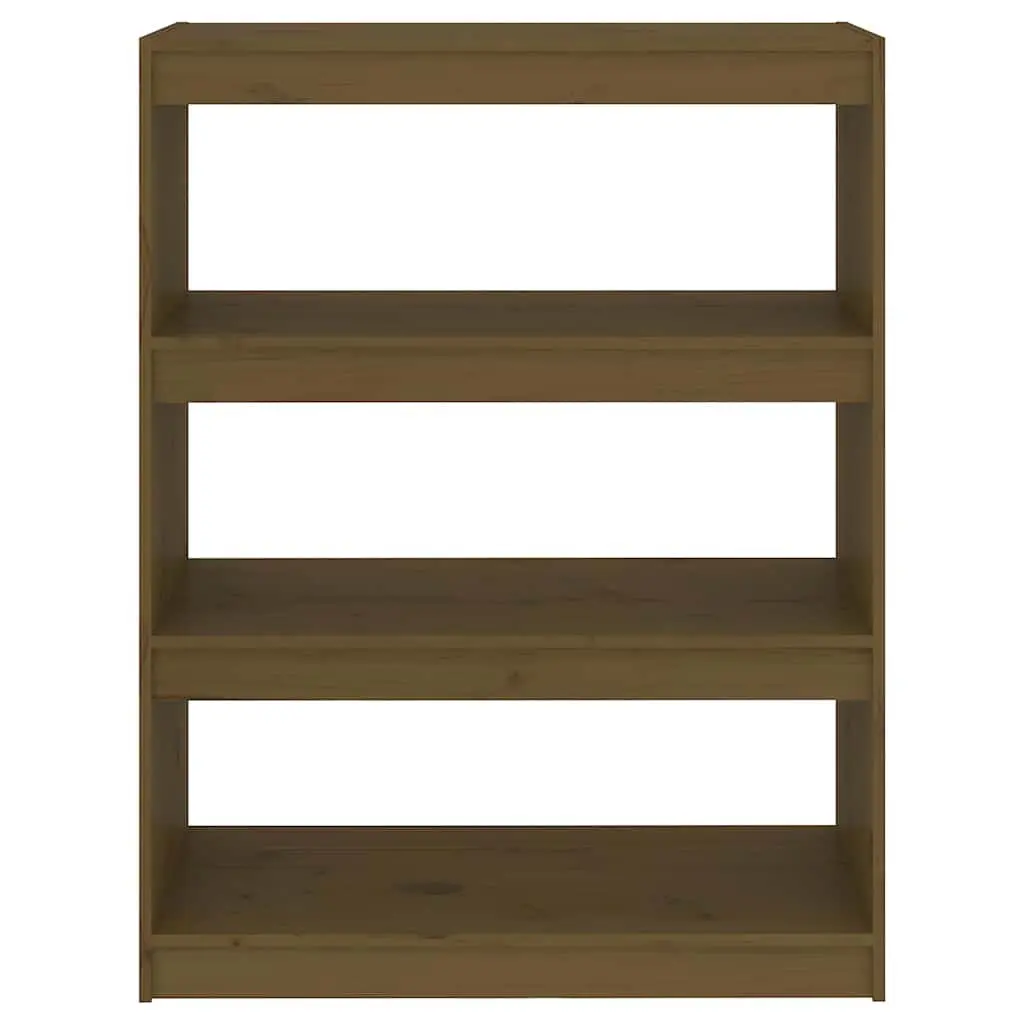 Book Cabinet Room Divider Honey Brown Wooden Shelving Unit Storage Organizer