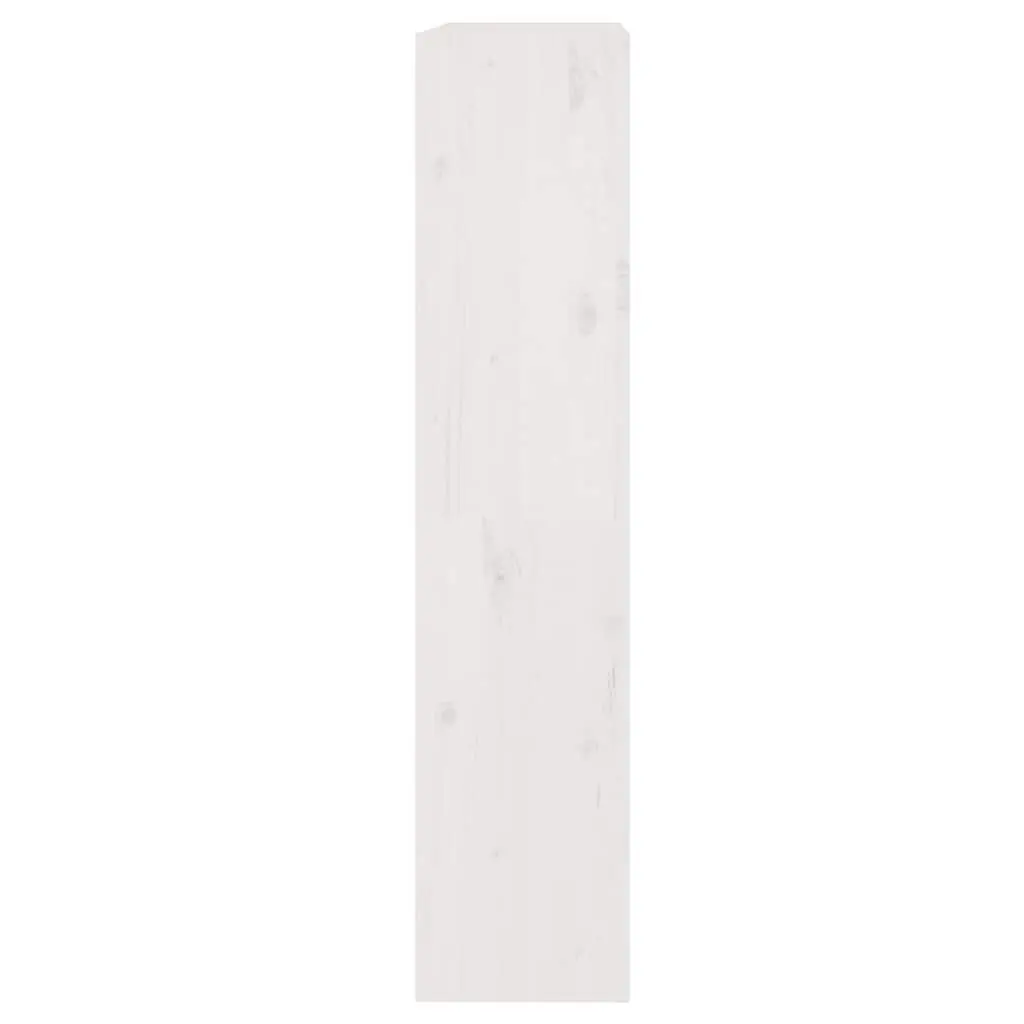 White Bookcase Room Divider Solid Pine Wood 80x30x135.5cm Storage Shelf