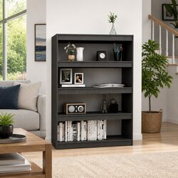 Book Cabinet Room Divider in Grey Pinewood