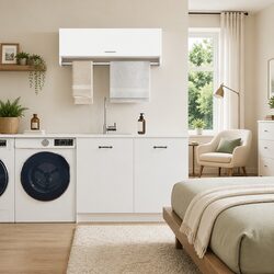 White Storage Wardrobe Cabinet 100x32.5x35 cm