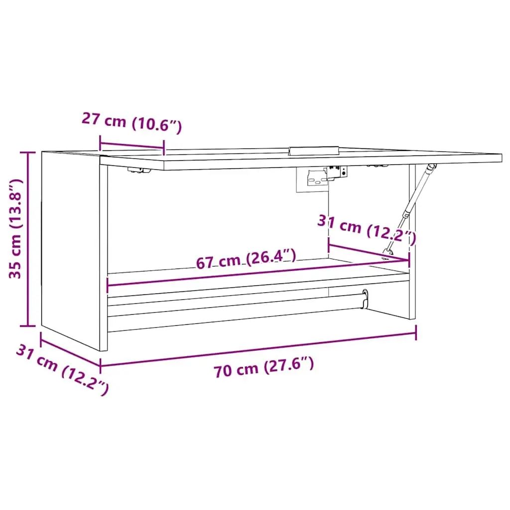 Wardrobe Storage Cabinet with Hanger Bar Engineered Wood White