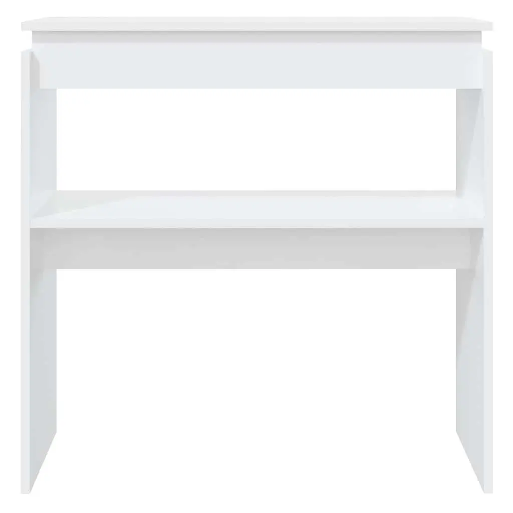 Console Table Compact Storage White 80L x 30W x 80H cm