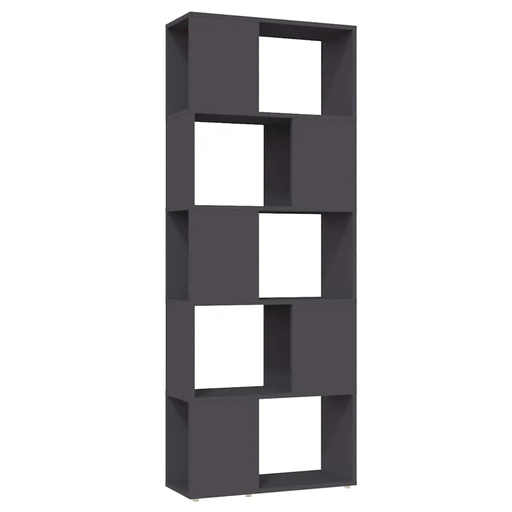 Book Cabinet Open Shelving Unit Room Divider Grey 60W x 24D x 155H cm