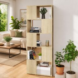 Engineered Wood Book Cabinet with Open Shelves