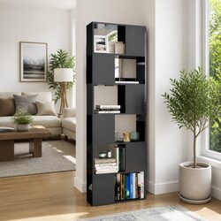 Book Cabinet Room Divider with 6 Storage Compartments