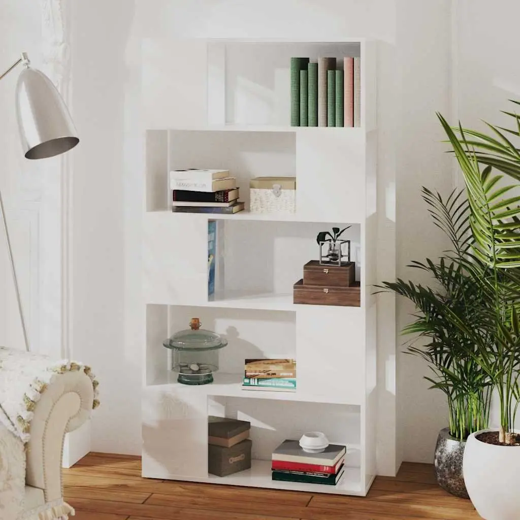 Book Cabinet Room Divider Storage White 80x24x155 cm
