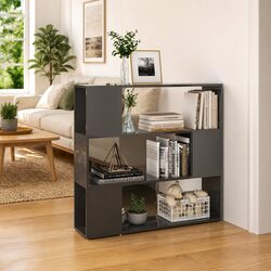 Grey High Gloss Storage Unit and Room Divider