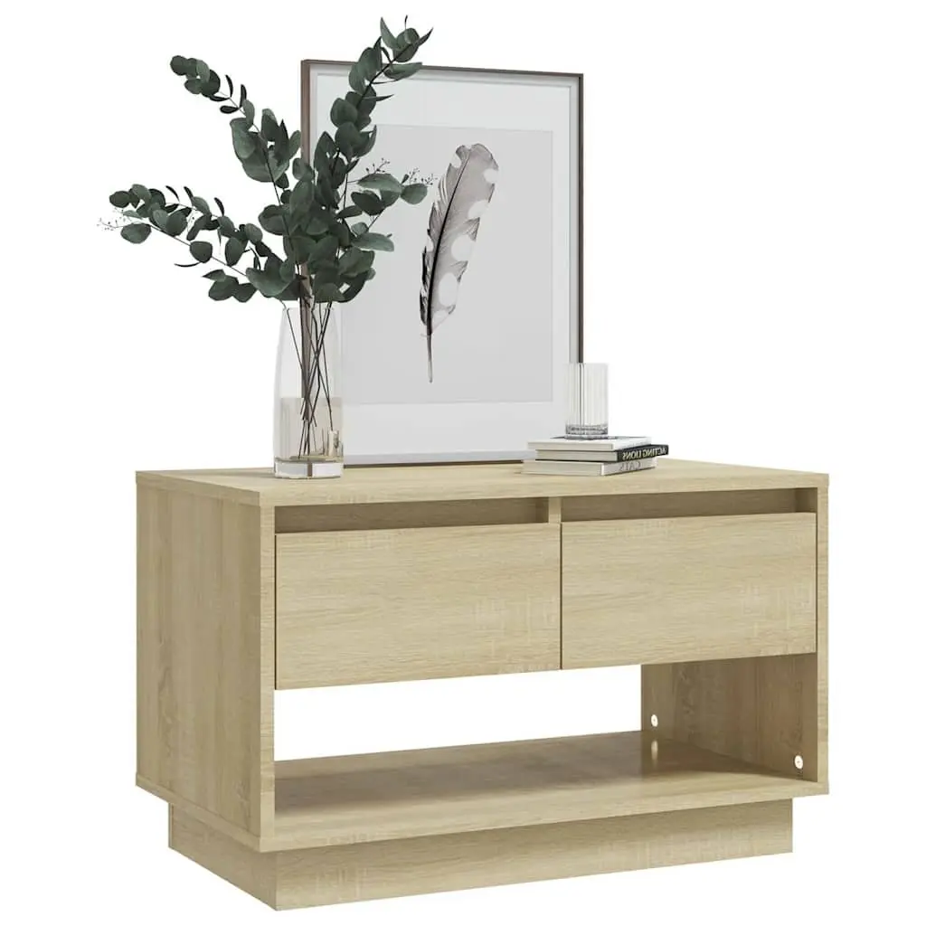 TV Cabinet Beige Engineered Wood Lowboard with Drawers