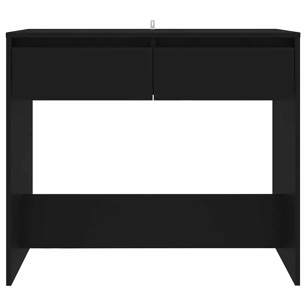 Black End Table Console with 2 Storage Drawers for Hallway Accent Furniture