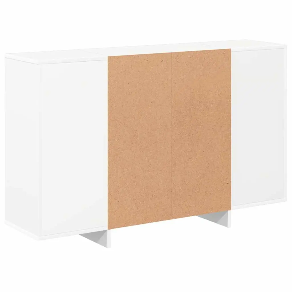 Sideboard Modern Storage Cabinet with Shelves 120W x 30D x 75H cm White
