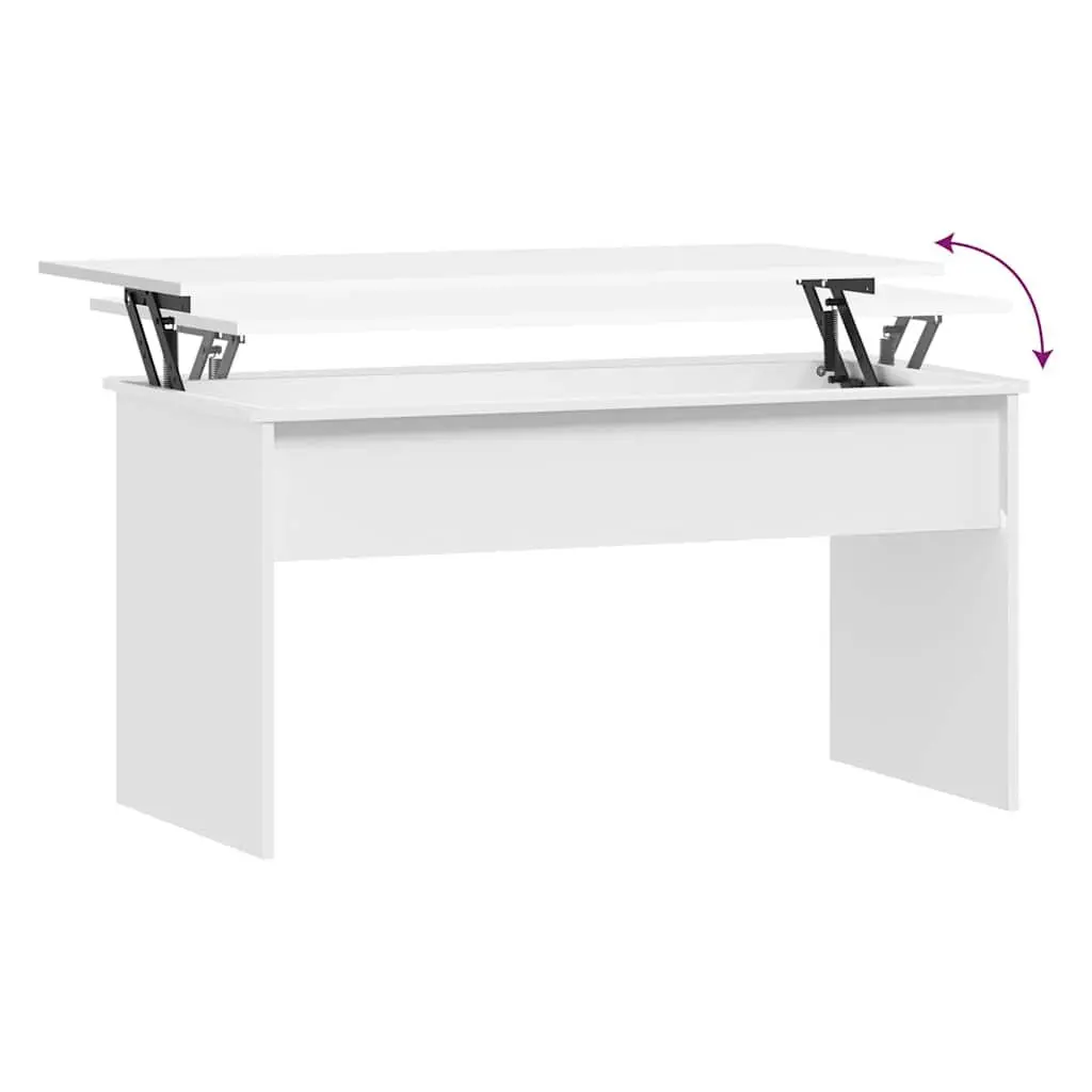 Coffee Table Lift Top Storage Compartment White 102 x 50.5 x 52.5 cm