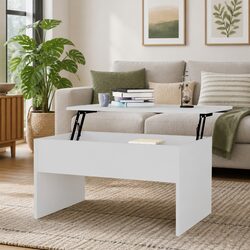 Engineered Wood Coffee Table with Lift Top Functionality