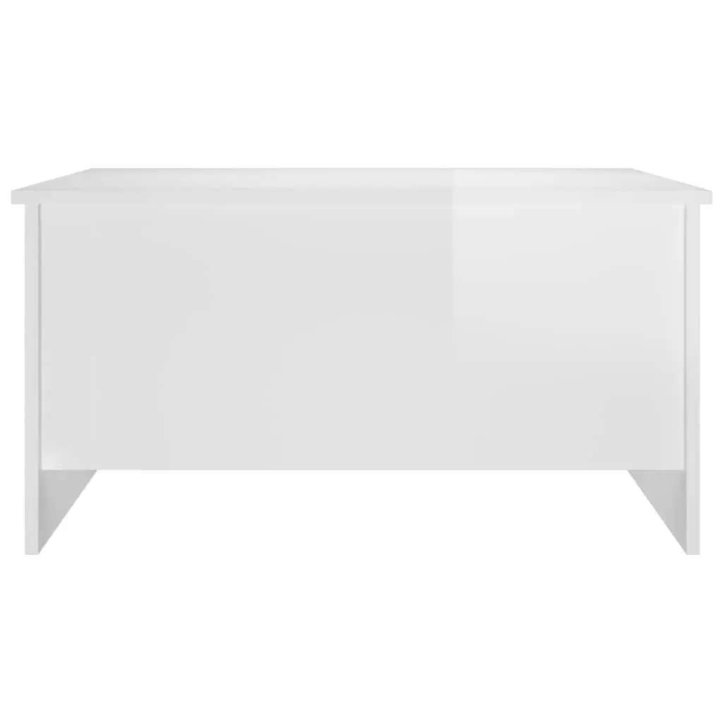 Coffee Table Lift Top Storage White High Gloss Engineered Wood