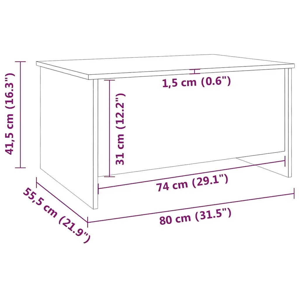 Coffee Table Lift Top Storage White High Gloss Engineered Wood