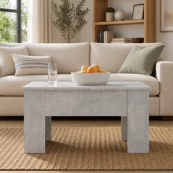 Grey Engineered Wood Lift-Top Coffee Table