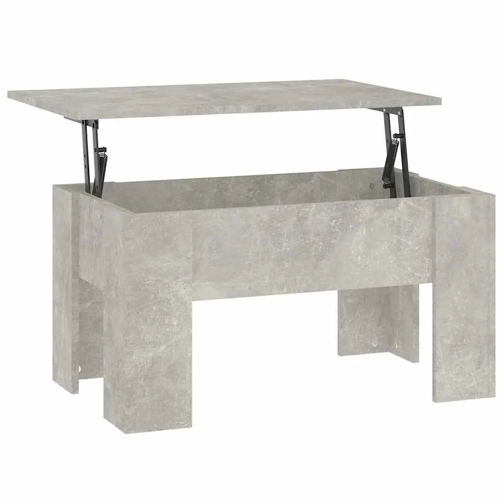 Coffee Table Lift Top Storage Engineered Wood Grey Modern