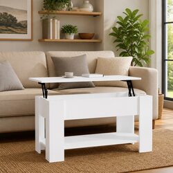 Engineered Wood Lift-Top Coffee Table with Storage
