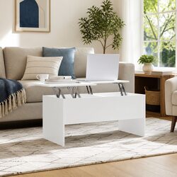 Engineered Wood Coffee Table with Lift-Top and Storage