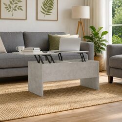 Coffee Table in Grey with Lift-Top and Storage Features