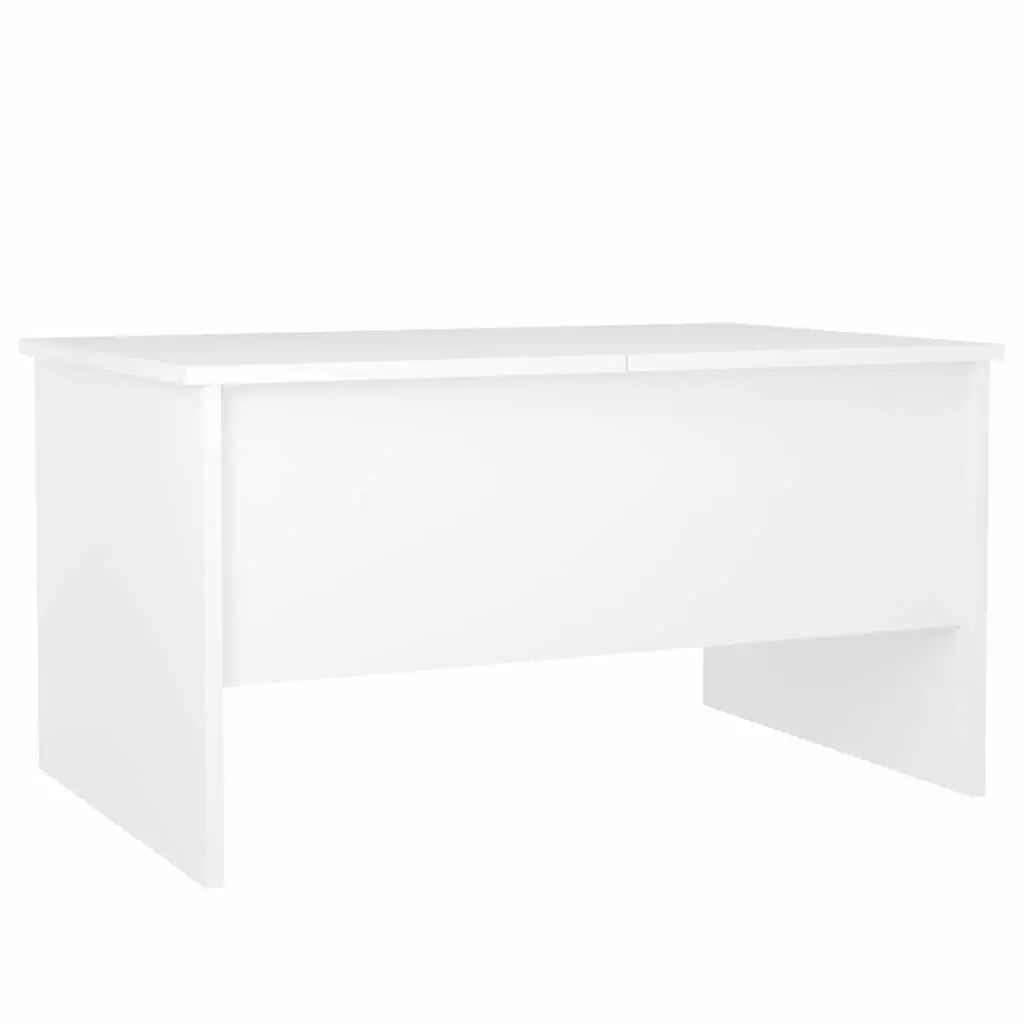 Lift Top Coffee Table with Storage Modern White 80x50x42.5cm