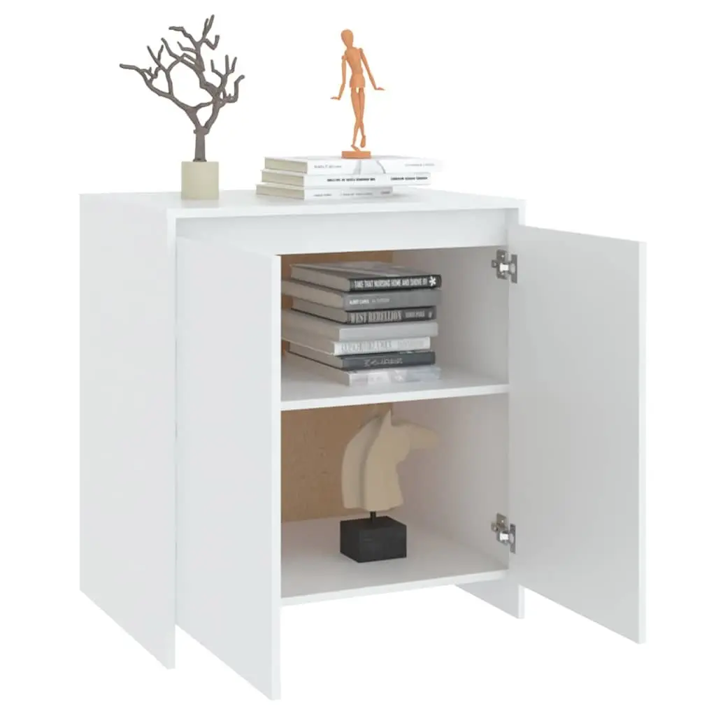 Sideboard Cabinet Storage Furniture 2 Door White