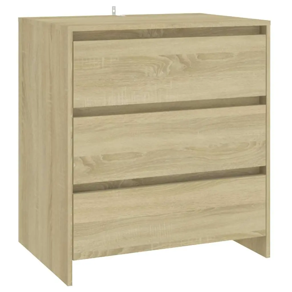 Sideboard with 3 Drawers Brown Storage Cabinet Living Room Buffet Furniture