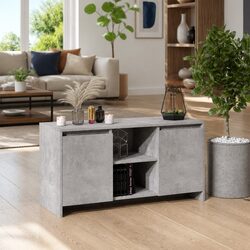Practical Grey TV Cabinet with Storage Compartments