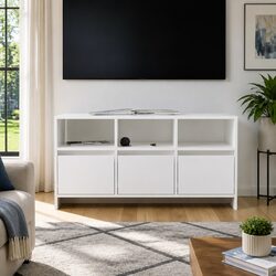 Lowboard TV Cabinet with Drawers and Compartments
