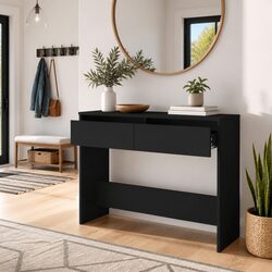 Compact Black Console Table for Entryway Use