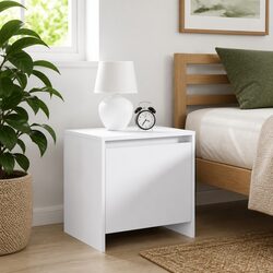 White Nightstand Set of 2 with Engineered Wood
