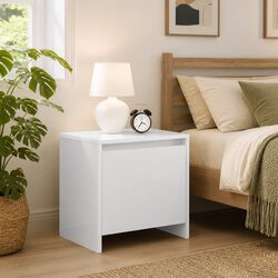 High Gloss White Bedside Cabinet 45x34x44.5cm