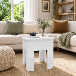 High Gloss White Coffee Table with Engineered Wood Build